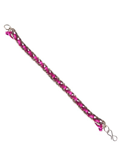 Mens jewellery  Pink::silver  Braided Fashion with Nylon Fashion Threade Bracelet 